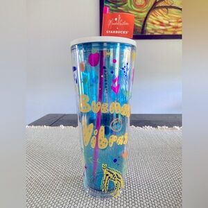 Buenas Vibras Starbucks 24oz tumbler Manuela Guillen collection